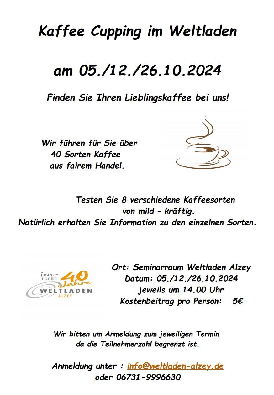 Kaffee Cupping 10 24
