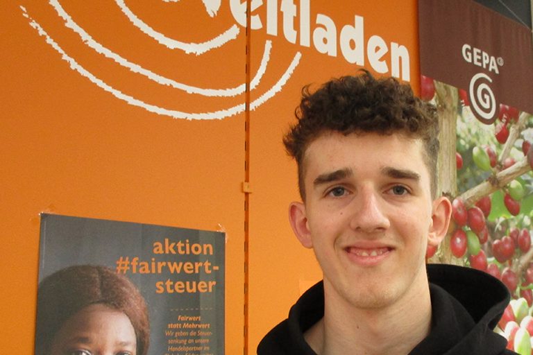 Ferienpraktikant im Weltladen – Oskar Radermacher