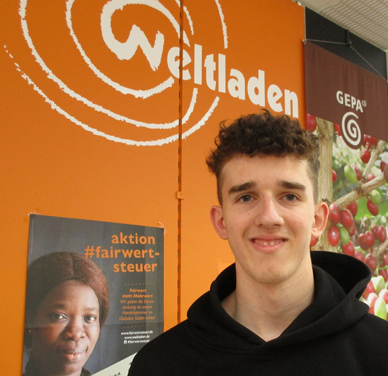 2020_08_Oskar_Radermacher Ferienpraktikant im Weltladen – Oskar Radermacher