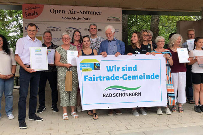 Steuerungsgruppe Auszeichnung Bad Schönborn Fairtrade Town für zwei Jahre Sonntag 14. Juli 2024