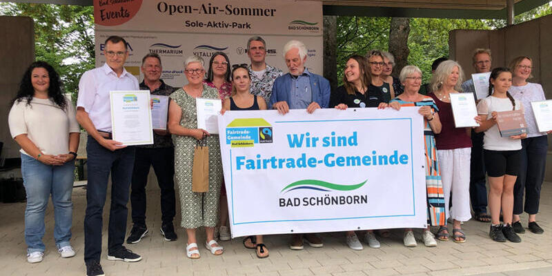 Steuerungsgruppe Auszeichnung Bad Schönborn Fairtrade Town für zwei Jahre Sonntag 14. Juli 2024