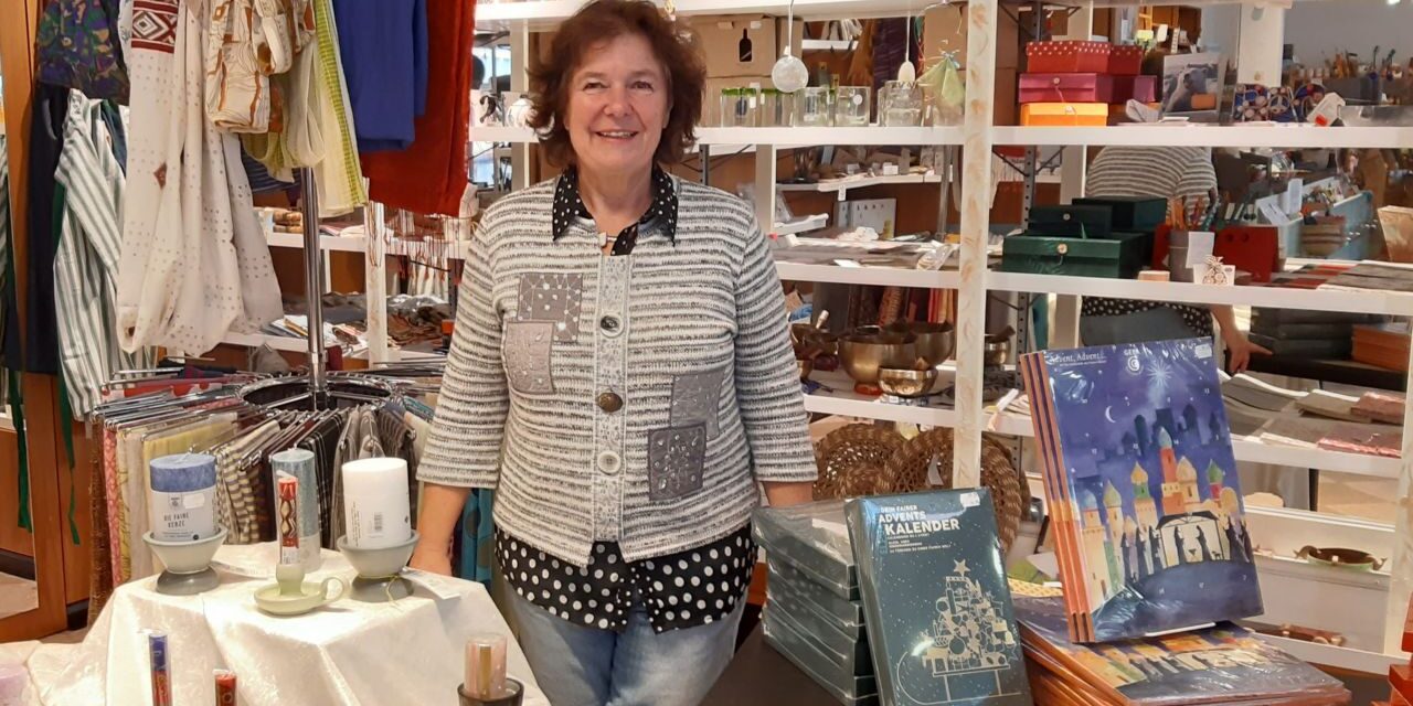 Elsa Mall vom Weltladen-Team hieß die Kunden herzlich willkommen.