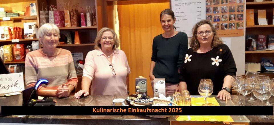 Weltladen Team kulinarische Einkaufsnacht 2025 Donaueschingen