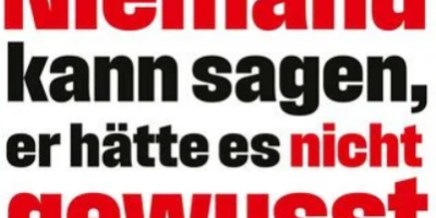 Niemand kann sagen…