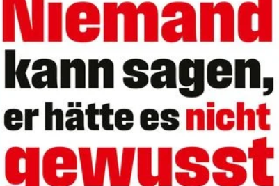 Niemand kann sagen…