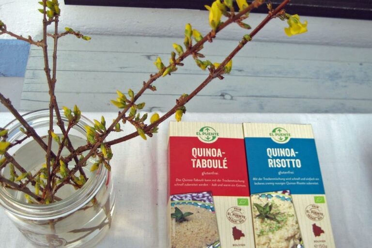Quinoa Produkte bei der Probieraktion am 23. März 2019