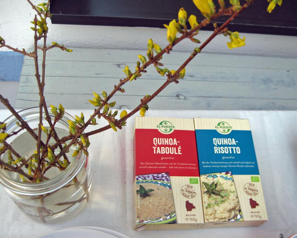 Quinoa Probieraktion Quinoa Produkte bei der Probieraktion am 23. März 2019