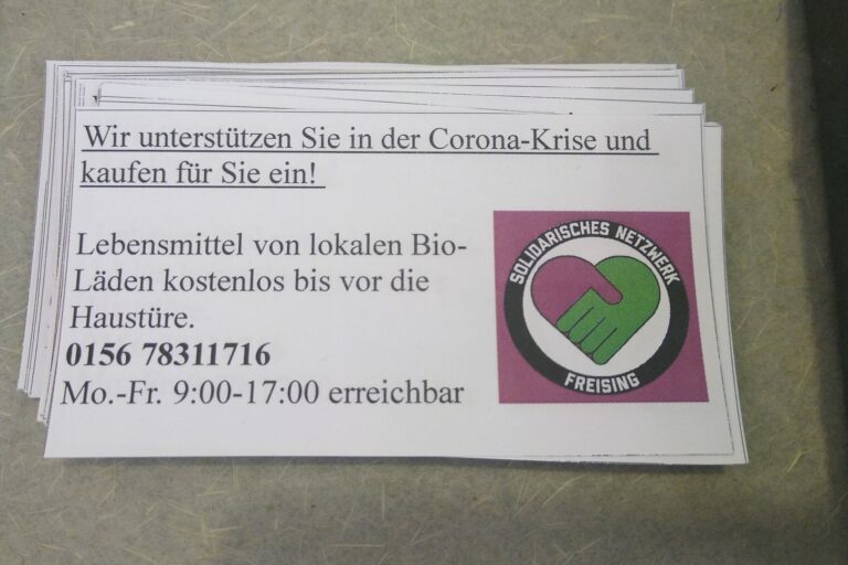 Handzettel SNF Lieferung
