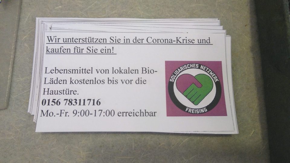 Handzettel SNF Lieferung