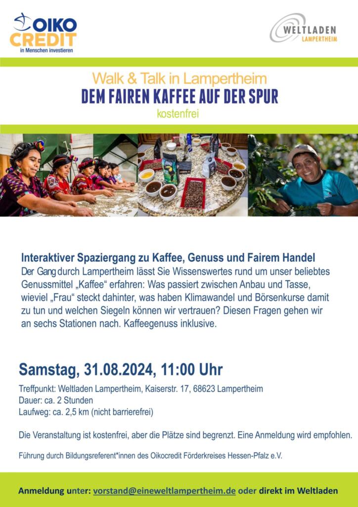 Walk & Talk in Lampertheim - Dem fairen Kaffee auf der Spur