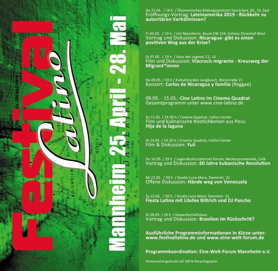 Flyer Festival Latino Mannheim 2019