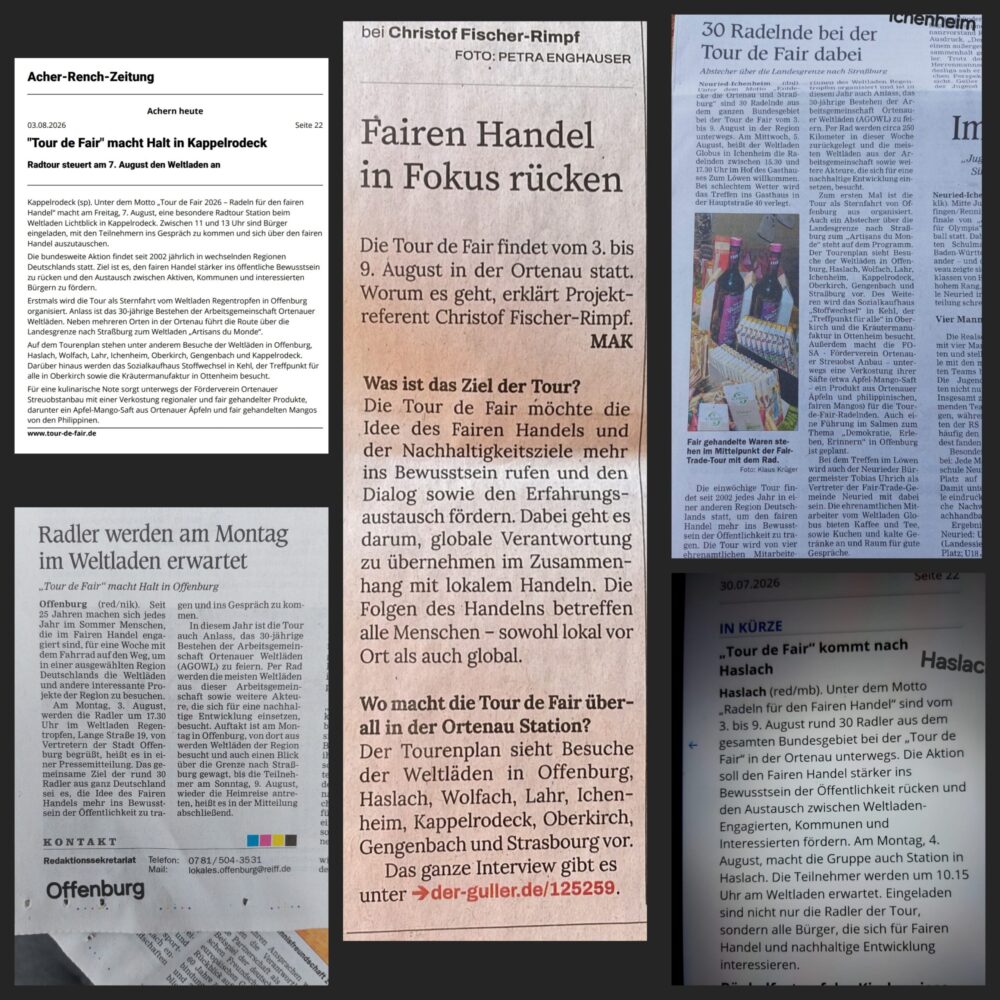 Zeitungsberichte aus Acher-Rench-Zeitung, Offenburger Tageblatt, Guller