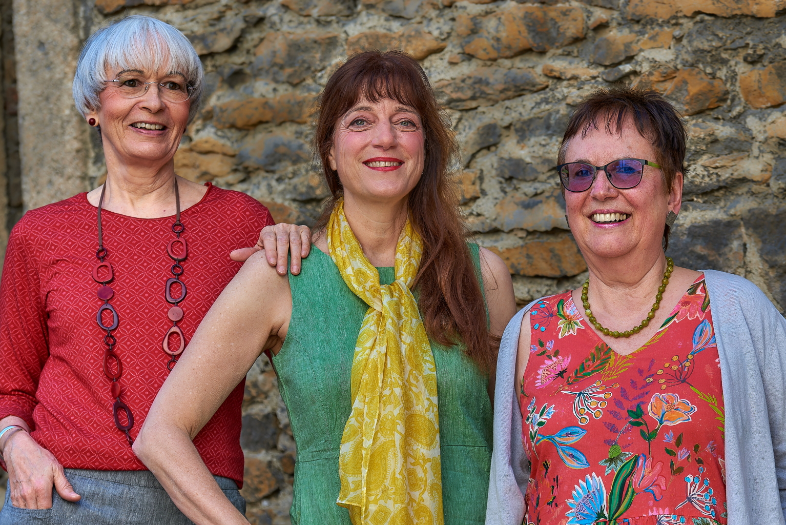 Foto mit den drei Models