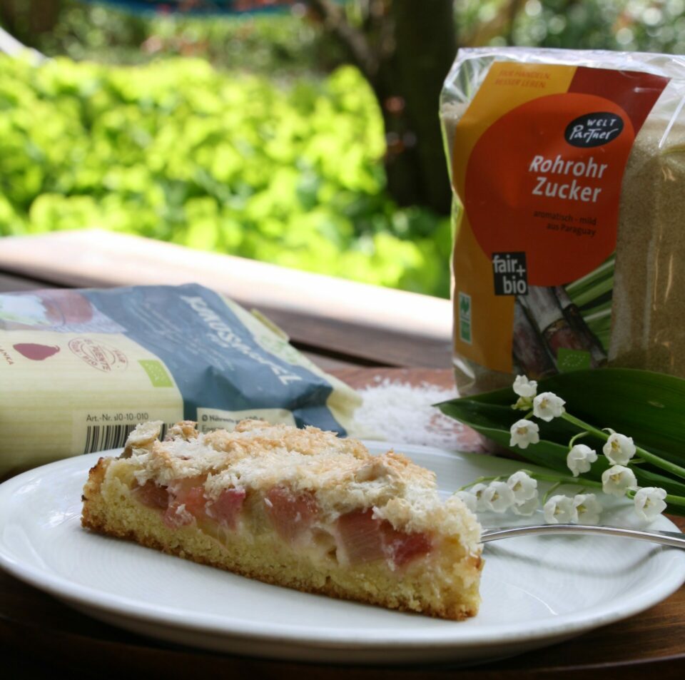 Rhabarberkuchen mit Kokosbaiser 2