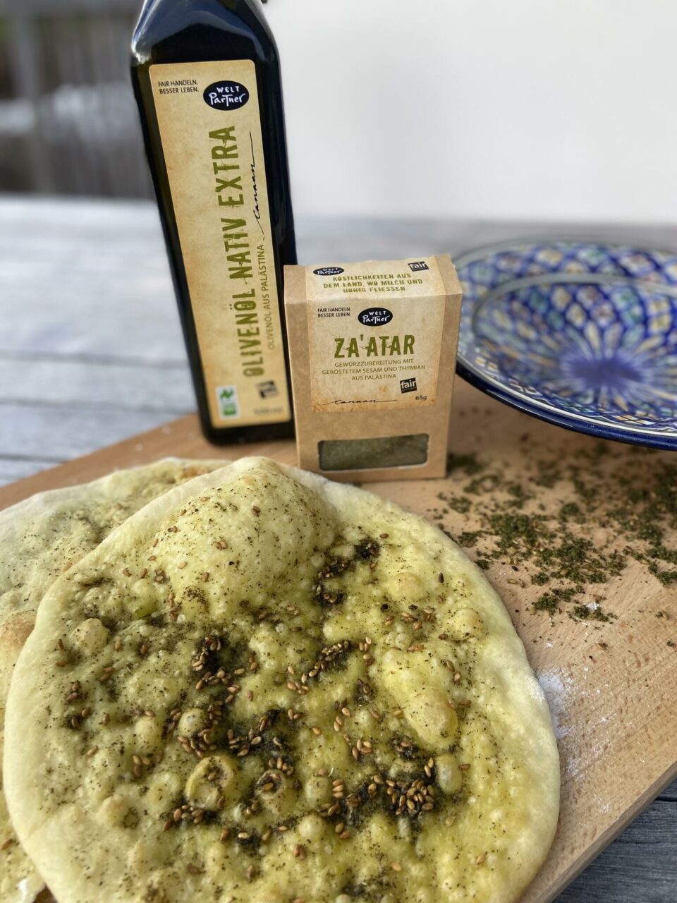 Fladenbrot mit Zaatar (Manakeesh – Libanon)